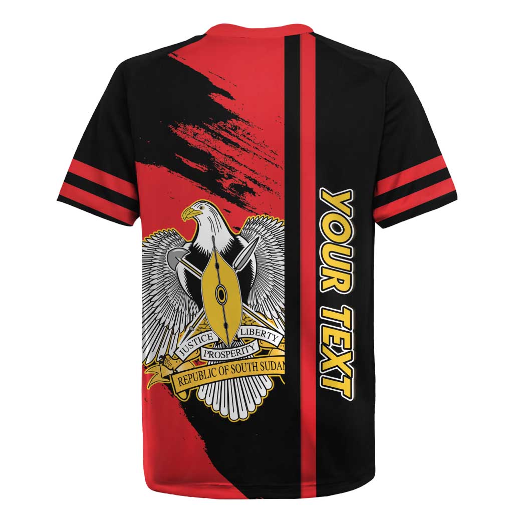 Personalized South Sudan Rugby Jersey Coat Of Arms - Sporty Style