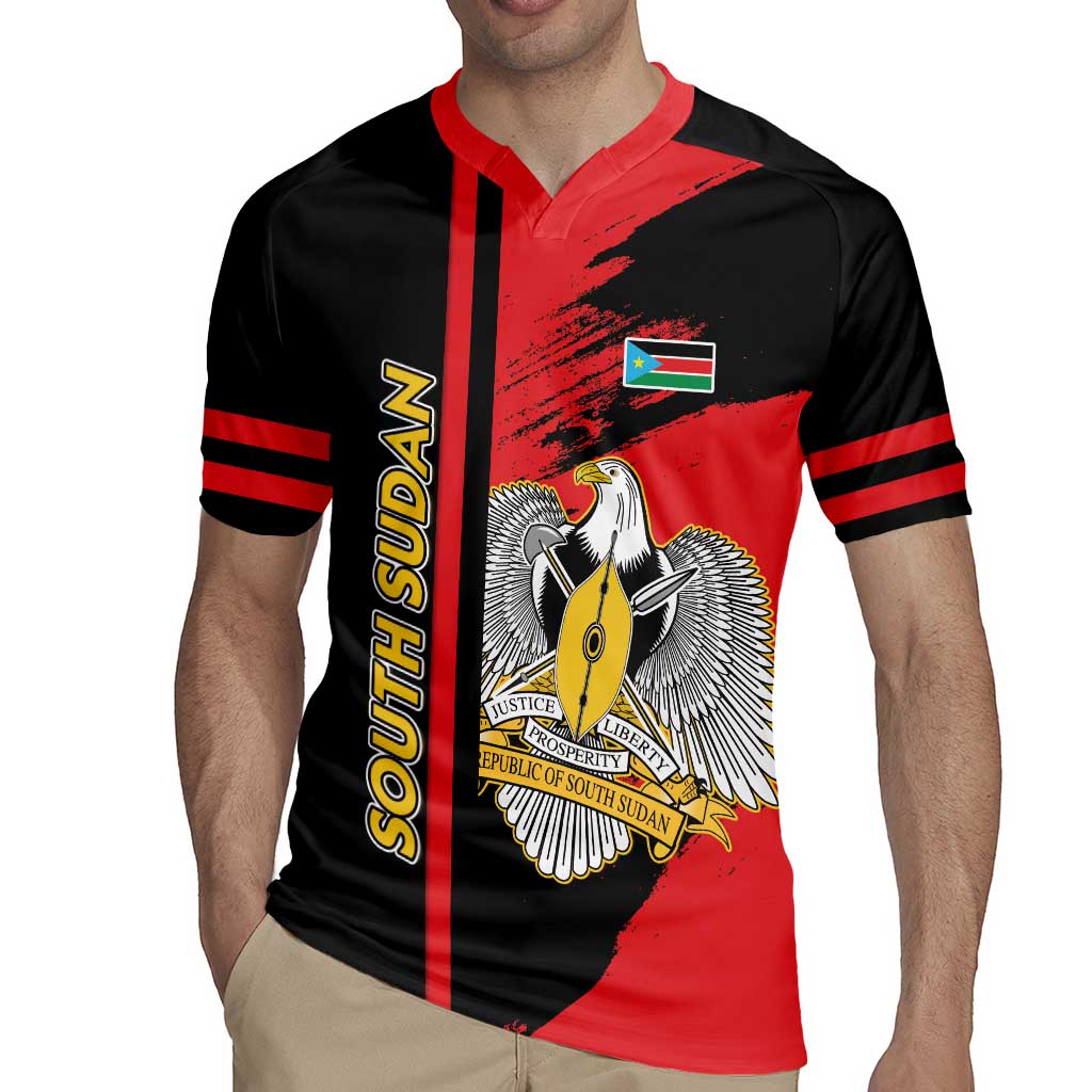 Personalized South Sudan Rugby Jersey Coat Of Arms - Sporty Style