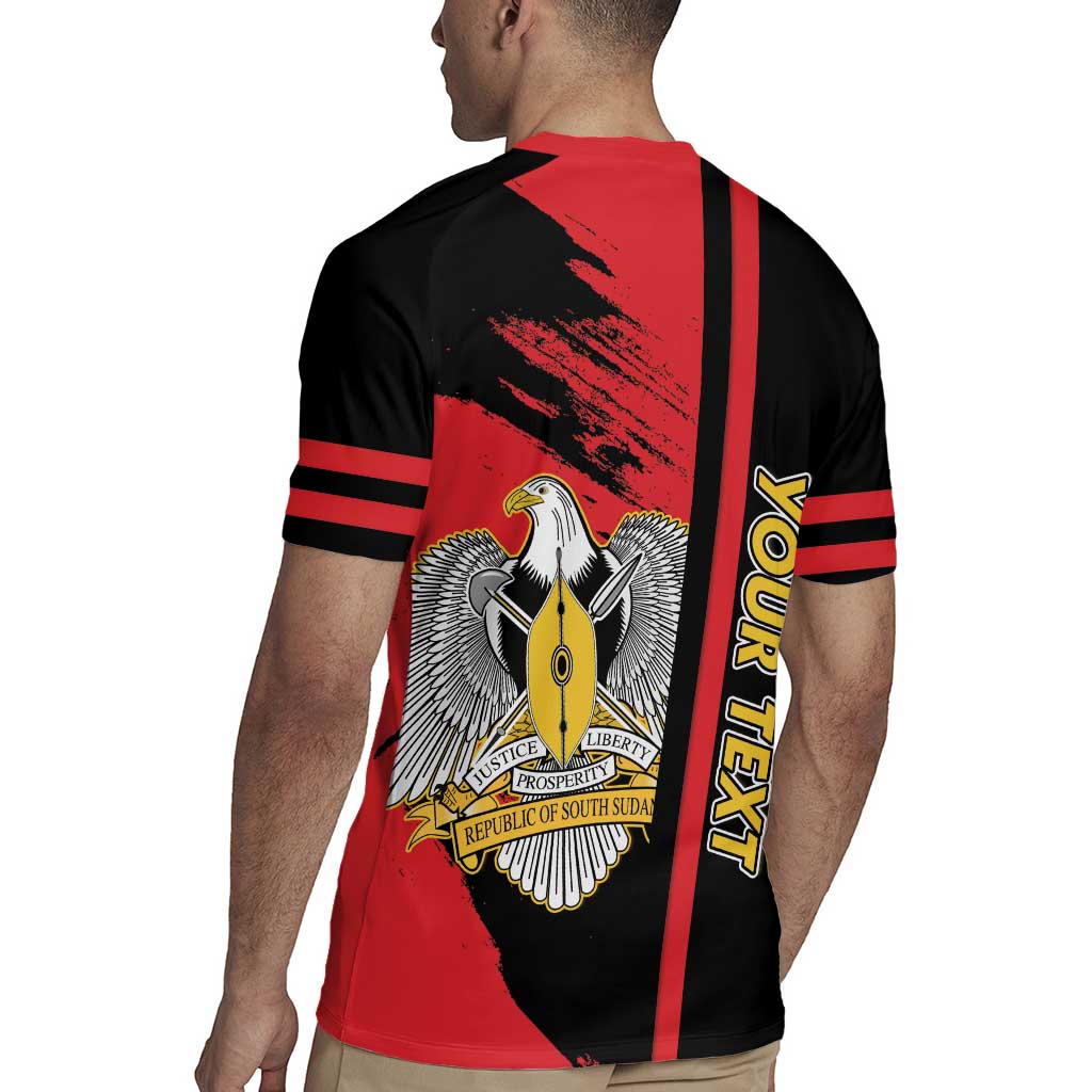 Personalized South Sudan Rugby Jersey Coat Of Arms - Sporty Style