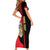 Personalized South Sudan Short Sleeve Bodycon Dress Coat Of Arms - Sporty Style