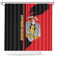 Personalized South Sudan Shower Curtain Coat Of Arms - Sporty Style