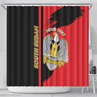 Personalized South Sudan Shower Curtain Coat Of Arms - Sporty Style