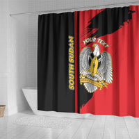 Personalized South Sudan Shower Curtain Coat Of Arms - Sporty Style