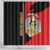 Personalized South Sudan Shower Curtain Coat Of Arms - Sporty Style