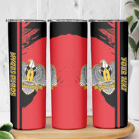 Personalized South Sudan Skinny Tumbler Coat Of Arms - Sporty Style