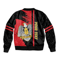Personalized South Sudan Sleeve Zip Bomber Jacket Coat Of Arms - Sporty Style