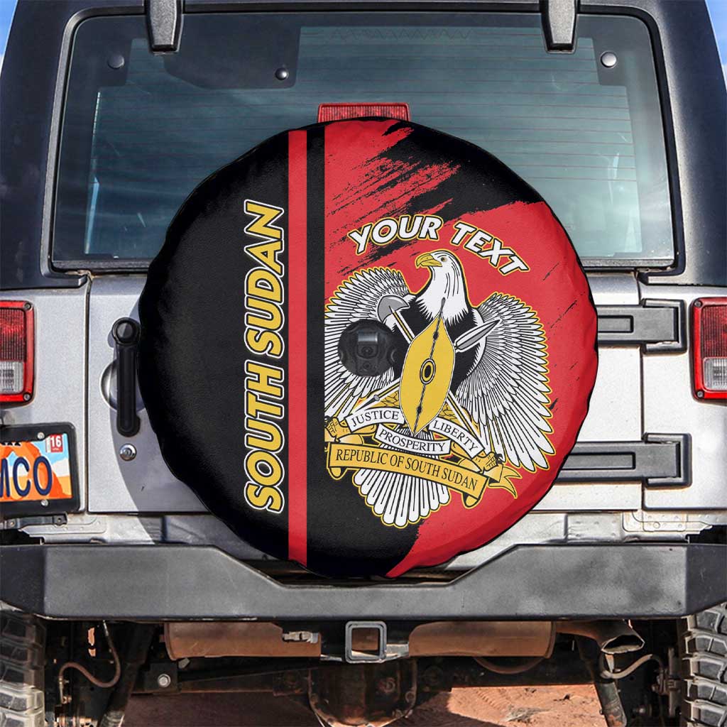 Personalized South Sudan Spare Tire Cover Coat Of Arms - Sporty Style
