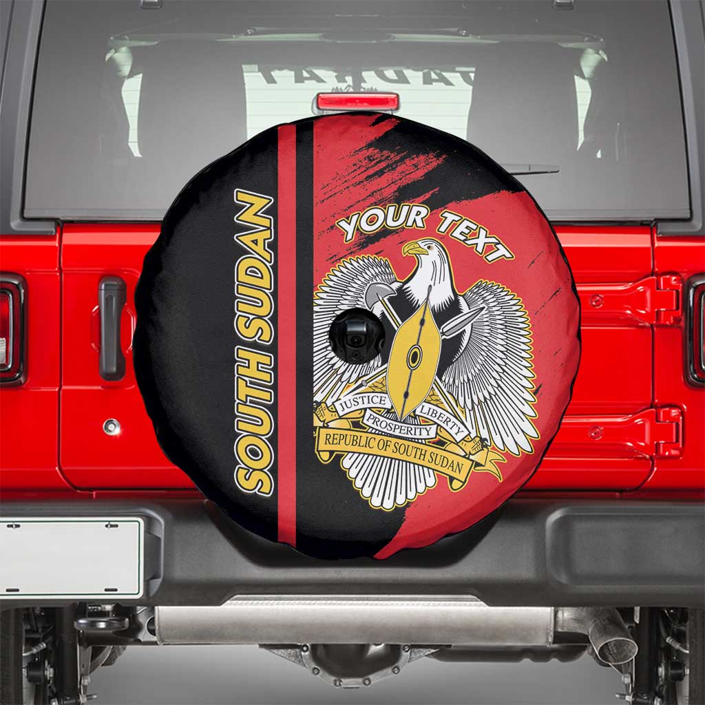 Personalized South Sudan Spare Tire Cover Coat Of Arms - Sporty Style