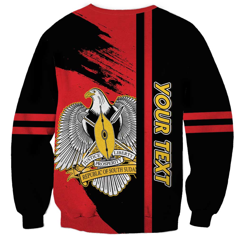 Personalized South Sudan Sweatshirt Coat Of Arms - Sporty Style