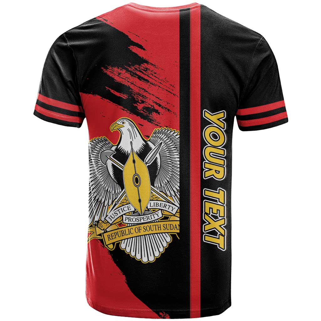 Personalized South Sudan T Shirt Coat Of Arms - Sporty Style