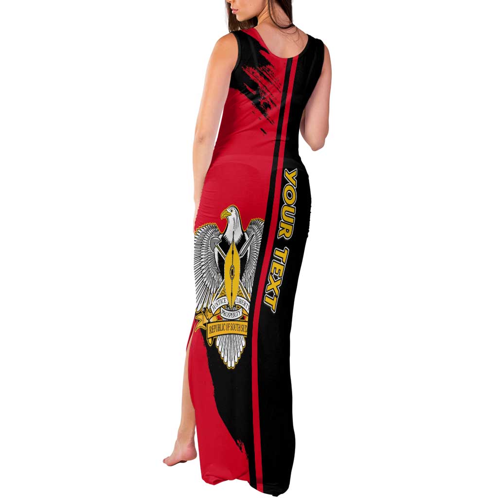 Personalized South Sudan Tank Maxi Dress Coat Of Arms - Sporty Style