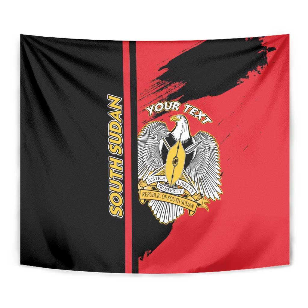 Personalized South Sudan Tapestry Coat Of Arms - Sporty Style