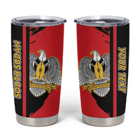 Personalized South Sudan Tumbler Cup Coat Of Arms - Sporty Style