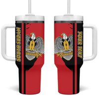 Personalized South Sudan Tumbler With Handle Coat Of Arms - Sporty Style