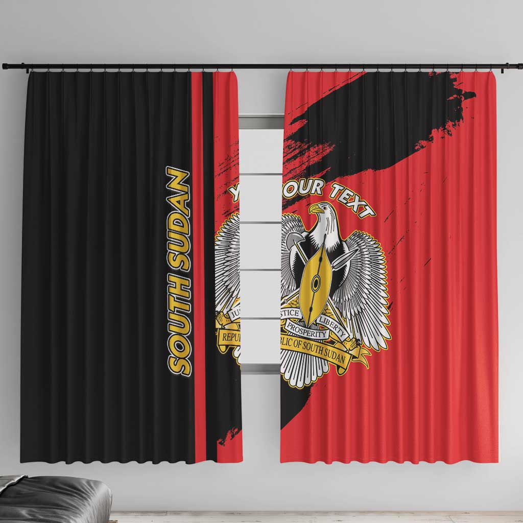 Personalized South Sudan Window Curtain Coat Of Arms - Sporty Style