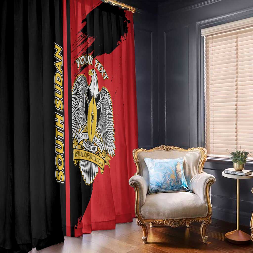 Personalized South Sudan Window Curtain Coat Of Arms - Sporty Style