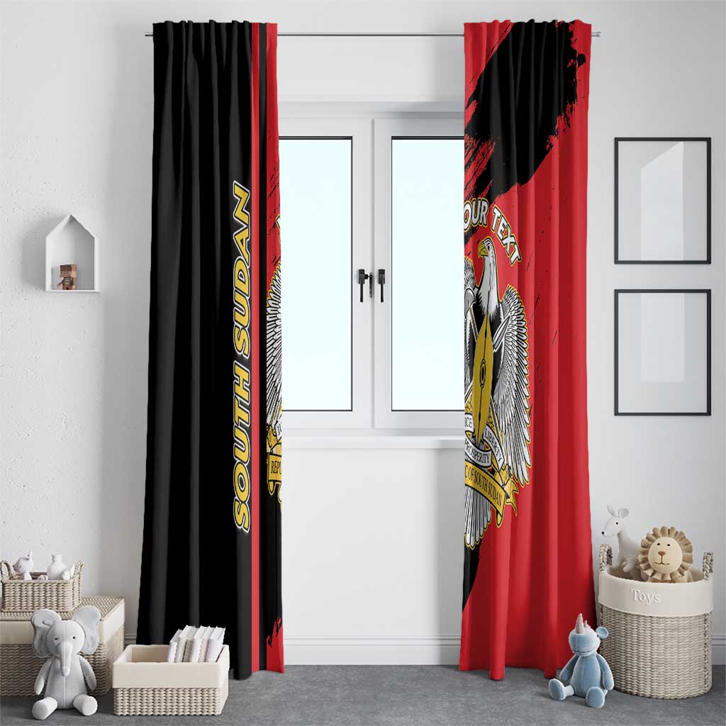 Personalized South Sudan Window Curtain Coat Of Arms - Sporty Style