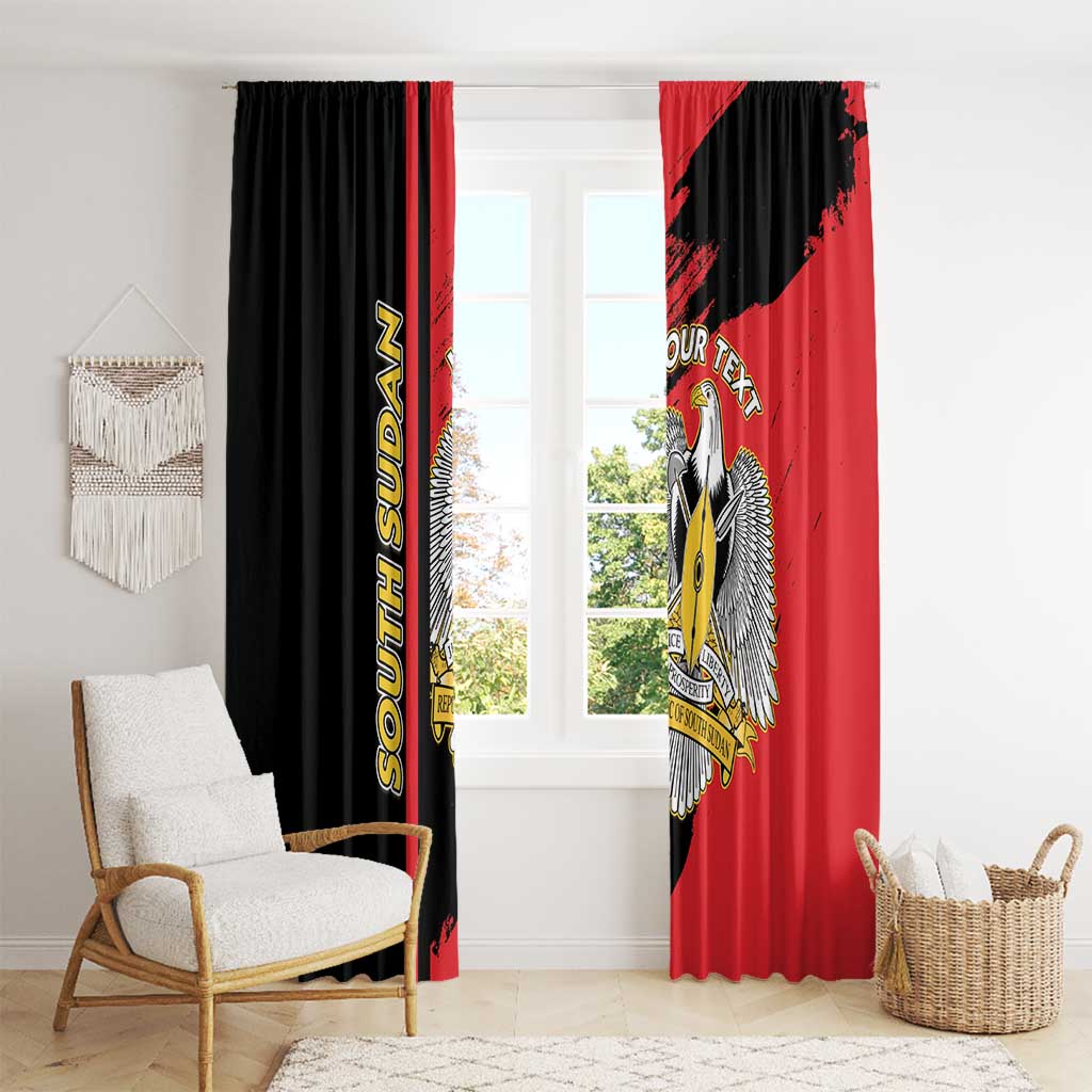 Personalized South Sudan Window Curtain Coat Of Arms - Sporty Style