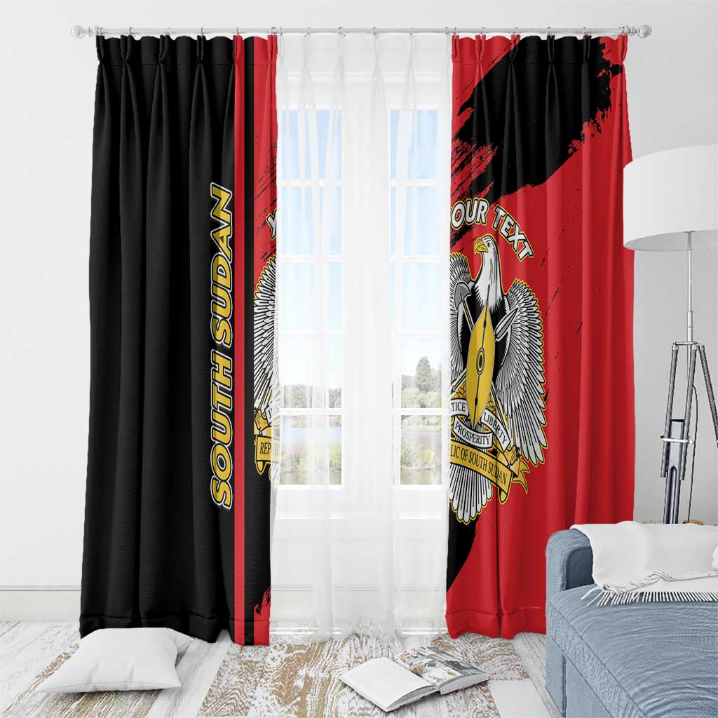 Personalized South Sudan Window Curtain Coat Of Arms - Sporty Style