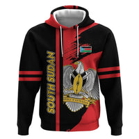 Personalized South Sudan Zip Hoodie Coat Of Arms - Sporty Style