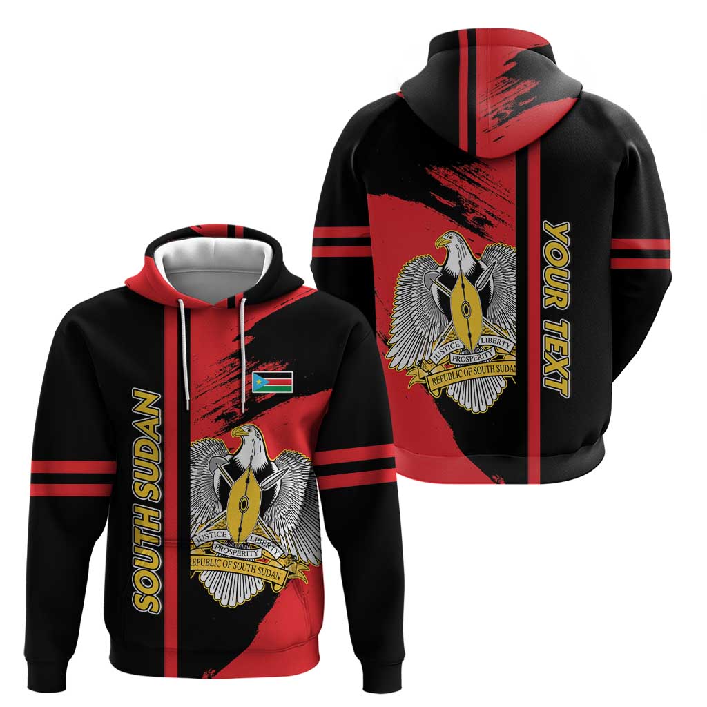 Personalized South Sudan Zip Hoodie Coat Of Arms - Sporty Style