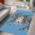 Personalized Botswana Area Rug Coat Of Arms With Map - African and Zebra Patterns
