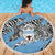 Personalized Botswana Beach Blanket Coat Of Arms With Map - African and Zebra Patterns