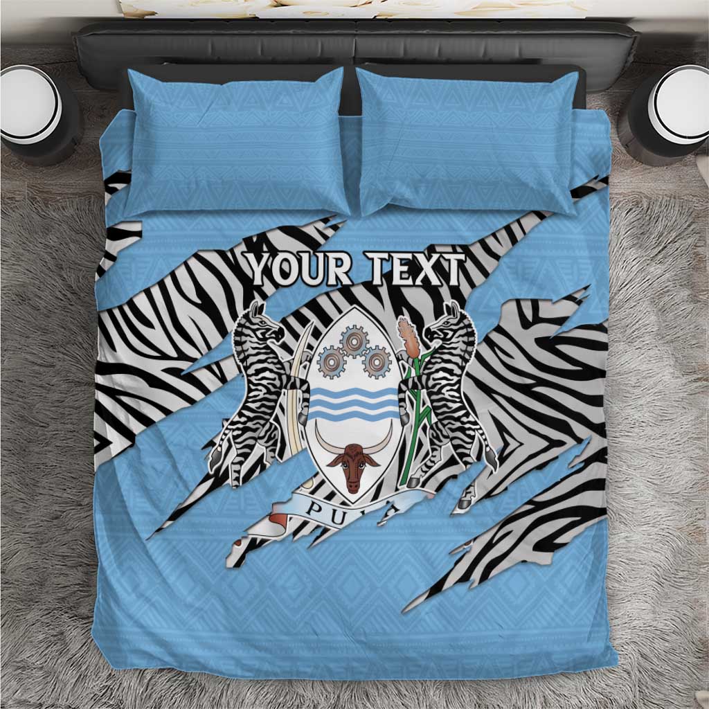 Personalized Botswana Bedding Set Coat Of Arms With Map - African and Zebra Patterns