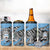 Personalized Botswana 4 in 1 Can Cooler Tumbler Coat Of Arms With Map - African and Zebra Patterns