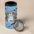 Personalized Botswana 4 in 1 Can Cooler Tumbler Coat Of Arms With Map - African and Zebra Patterns