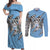 Personalized Botswana Couples Matching Off Shoulder Maxi Dress and Long Sleeve Button Shirt Coat Of Arms With Map - African and Zebra Patterns