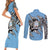 Personalized Botswana Couples Matching Short Sleeve Bodycon Dress and Long Sleeve Button Shirt Coat Of Arms With Map - African and Zebra Patterns