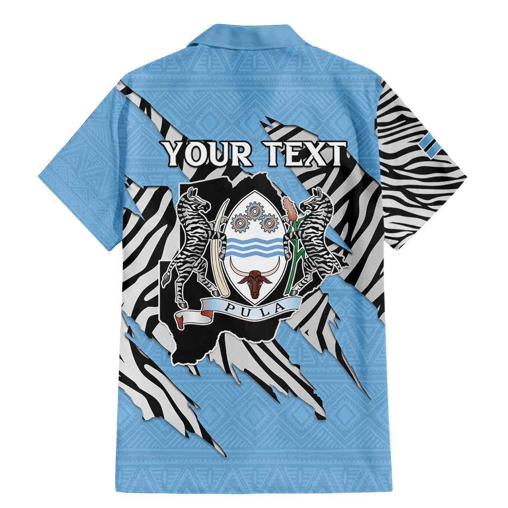 Personalized Botswana Family Matching Mermaid Dress and Hawaiian Shirt Coat Of Arms With Map - African and Zebra Patterns