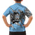 Personalized Botswana Family Matching Off Shoulder Maxi Dress and Hawaiian Shirt Coat Of Arms With Map - African and Zebra Patterns