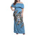 Personalized Botswana Family Matching Off Shoulder Maxi Dress and Hawaiian Shirt Coat Of Arms With Map - African and Zebra Patterns