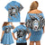 Personalized Botswana Family Matching Off Shoulder Short Dress and Hawaiian Shirt Coat Of Arms With Map - African and Zebra Patterns