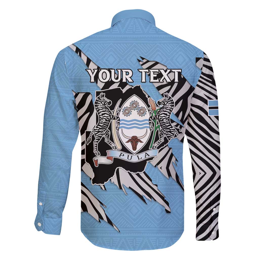 Personalized Botswana Family Matching Off Shoulder Short Dress and Hawaiian Shirt Coat Of Arms With Map - African and Zebra Patterns