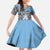Personalized Botswana Kid Short Sleeve Dress Coat Of Arms With Map - African and Zebra Patterns