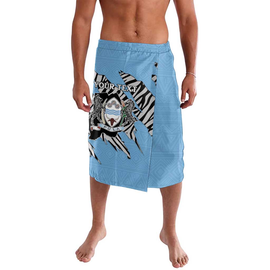 Personalized Botswana Lavalava Coat Of Arms With Map - African and Zebra Patterns