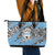 Personalized Botswana Leather Tote Bag Coat Of Arms With Map - African and Zebra Patterns