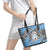 Personalized Botswana Leather Tote Bag Coat Of Arms With Map - African and Zebra Patterns