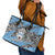 Personalized Botswana Leather Tote Bag Coat Of Arms With Map - African and Zebra Patterns