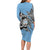 Personalized Botswana Long Sleeve Bodycon Dress Coat Of Arms With Map - African and Zebra Patterns