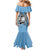 Personalized Botswana Mermaid Dress Coat Of Arms With Map - African and Zebra Patterns