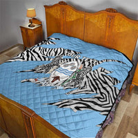 Personalized Botswana Quilt Coat Of Arms With Map - African and Zebra Patterns
