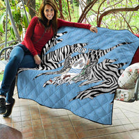 Personalized Botswana Quilt Coat Of Arms With Map - African and Zebra Patterns