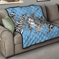 Personalized Botswana Quilt Coat Of Arms With Map - African and Zebra Patterns