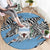 Personalized Botswana Round Carpet Coat Of Arms With Map - African and Zebra Patterns