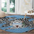 Personalized Botswana Round Carpet Coat Of Arms With Map - African and Zebra Patterns