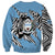 Personalized Botswana Sweatshirt Coat Of Arms With Map - African and Zebra Patterns